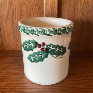 Christmas Crock Green Holly Crock Shop Pottery